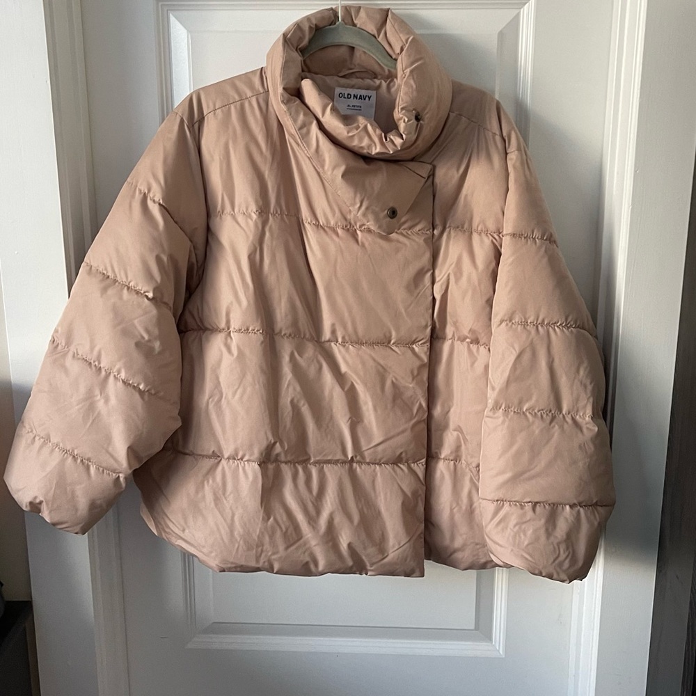 cropped puffer jacket from old navy